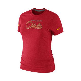 NIKE Womens Kansas City Chiefs Script Tri Blend T Shirt   Size: Large,