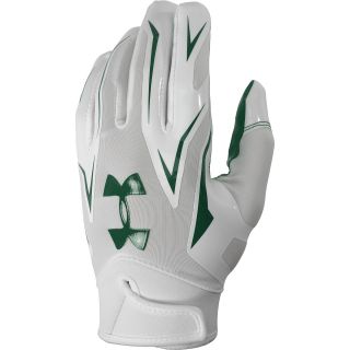 UNDER ARMOUR Adult F4 Football Receiver Gloves   Size: Xl, Green/white