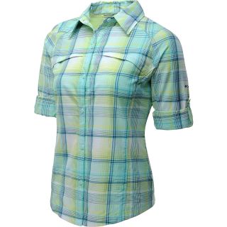 COLUMBIA Womens Silver Ridge Long Sleeve Shirt   Size: Small, Blue Plaid