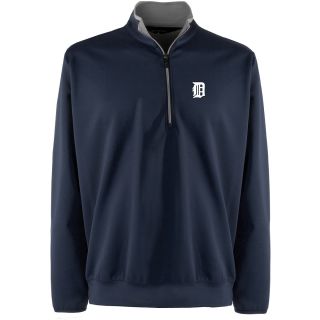 Antigua Mens Detroit Tigers Leader Heavy Jersey 1/4 Zip Pullover   Size: Small,