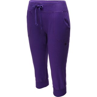 CHAMPION Womens Jersey Banded Knee Pants   Size Large, Electric Purple