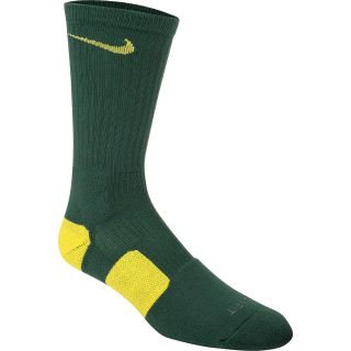 NIKE Womens Dri FIT Elite Basketball Crew Socks   Size Small, Green/yellow