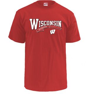 MJ Soffe Mens Wisconsin Badgers T Shirt   Size: Large, Wis Badgers Gardinal