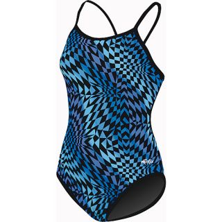 Dolfin Reversible String Back Swimsuit Womens   Size 28, Tetris Blue (9975L 