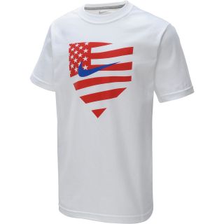 NIKE Boys Americana Baseball Plate Short Sleeve T Shirt   Size: Small,