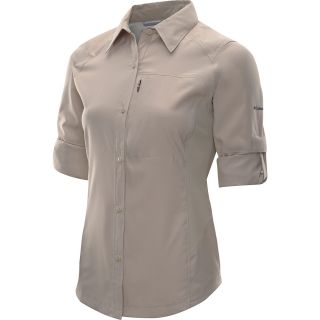 COLUMBIA Womens Silver Ridge Long Sleeve Shirt   Size: Medium, Fossil