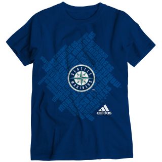 adidas Youth Seattle Mariners Super Soft Short Sleeve T Shirt   Size: Small,