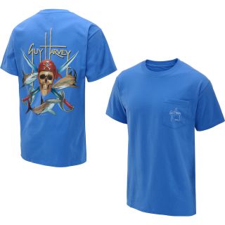 GUY HARVEY Mens Pirate Shark Short Sleeve T Shirt   Size: Xl, Ocean Blue