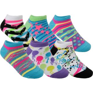 SOF SOLE Kids All Sport Lite No Show Socks   6 Pack   Size: Small, Dripping