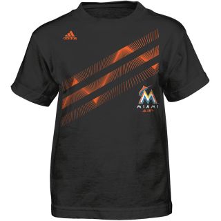 adidas Youth Miami Marlins Laser Field Short Sleeve T Shirt, Ages 4 7   Size: