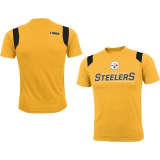 NFL Team Apparel Youth Pittsburgh Steelers Wordmark Short Sleeve T Shirt   Size: