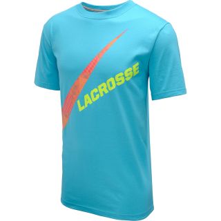 NIKE Mens Swoosh Short Sleeve Lacrosse T Shirt   Size: Xl, Blue Hero