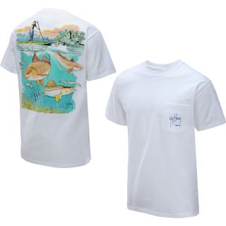 GUY HARVEY Mens SUP Above and Beyond Short Sleeve T Shirt   Size: Xl, White
