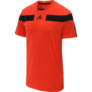 adidas Mens Barricade Short Sleeve T Shirt   Size: Small, Hi Res Red/black