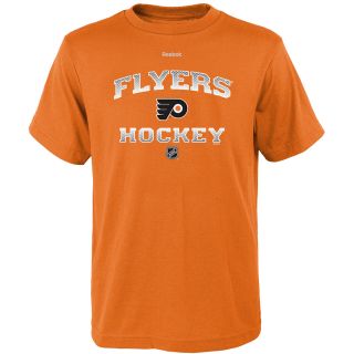 REEBOK Youth Philadelphia Flyers Authentic Elite Short Sleeve T Shirt   Size: