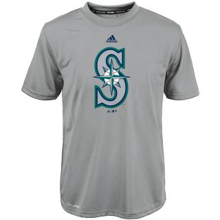 adidas Youth Seattle Mariners ClimaLite Team Logo Short Sleeve T Shirt   Size: