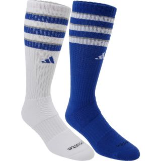 adidas Mens Team Crew Socks   2 Pack   Size: Large, Blue/white