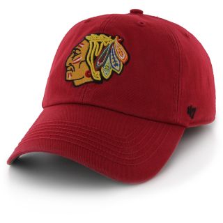 47 BRAND Mens Chicago Blackhawks Franchise Logo Fitted Cap   Size: Small, Red