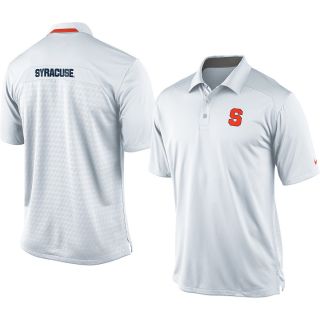 NIKE Mens Syracuse Orange Dri FIT Coaches Polo   Size: Medium, White