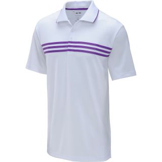 adidas Mens Short Sleeve Golf Polo   Size: 2xl, White/purple