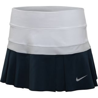 NIKE Womens Woven Pleated Tennis Skirt   Size: Large, White/grey/navy