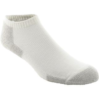 Thorlo Mens Thick Cushion Lo Cut Running Socks   Size: Medium, White/platinum