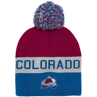 REEBOK Youth Colorado Avalanche Uncuffed Pom Knit Hat   Size: Youth