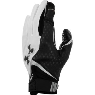 UNDER ARMOUR Adult Nitro Football Gloves   Size: Medium, White/black
