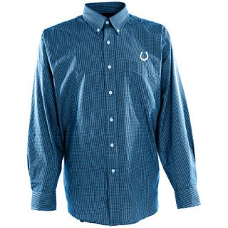 Antigua Mens Indianapolis Colts Focus Cotton/Polyester Woven Mini Check Button