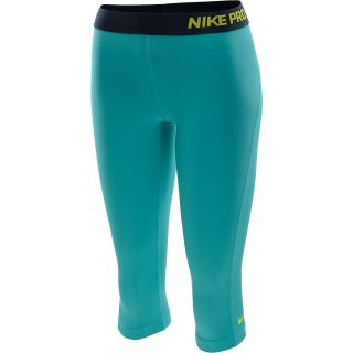 NIKE Womens Pro Capris   Size Medium, Turbo Green/green