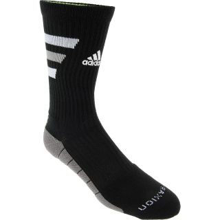 adidas Team Speed Traxion Crew Socks   Size: Large, Black/white/aluminum