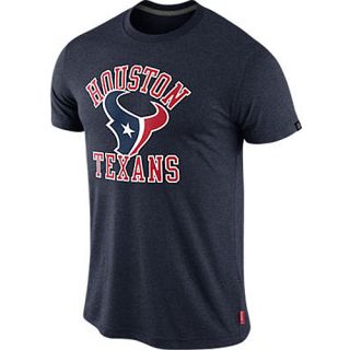 NIKE Mens Houston Texans Retro Short Sleeve T Shirt   Size: Large, Marine/grey