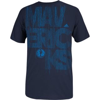 adidas Mens Dallas Mavericks Written Out Short Sleeve T Shirt   Size: Large,
