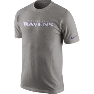 NIKE Mens Baltimore Ravens Wordmark Short Sleeve T Shirt   Size Large, Dk.
