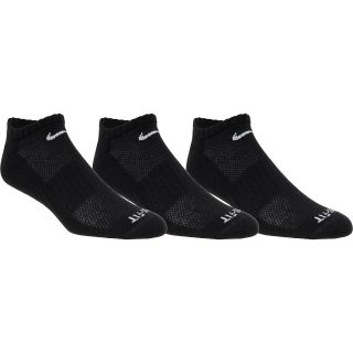 NIKE Dri FIT No Show Golf Socks   3 Pack   Size: Large, Black/white