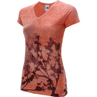 THE NORTH FACE Womens Bloom Burnout V Neck Short Sleeve T Shirt   Size: Small,