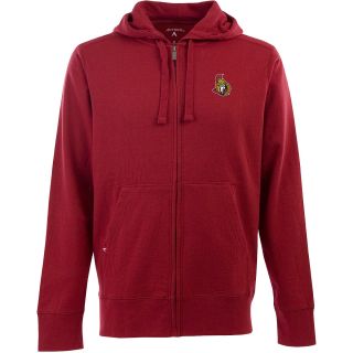 Antigua Mens Ottawa Senators Fleece Full Zip Hooded Sweatshirt   Size: Large,