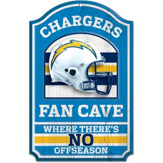 Wincraft San Diego Chargers Fan Cave 11x17 Wooden Sign (05960010)