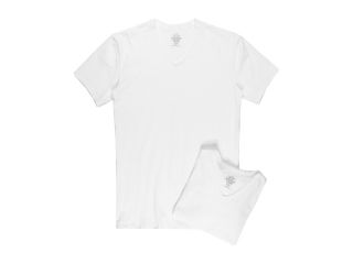 Calvin Klein Underwear Cotton Stretch V Neck Two Pack U2670 Mens Underwear (White)