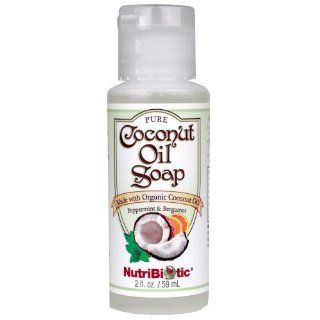 Nutribiotic Pure Coconut Oil Soap, Peppermint and Bergamot, 2 Oz. Travel Size : Bath Soaps : Beauty