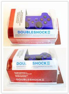 HPP Inc. 2 X Double Shock 6 Axis Wireless Bluetooth Sony PS3 Game Controller   BLUE: Toys & Games