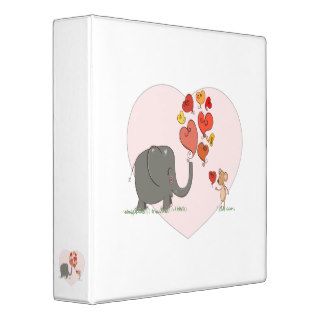 cute elephant and mouse valentine love vector binders