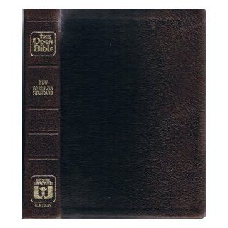 New American Standard Bible   The Open Bible Edition   Words of Christ in Red, with Verse Translations, Cyclopedic Index, Christian Life Outlines and Study Notes (Brown Genuine Leather) [Leather Bound]: nelson: Books