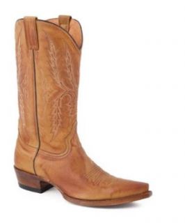 Stetson Men's Fancy Stitched Cowboy Boot Snip Toe: Shoes