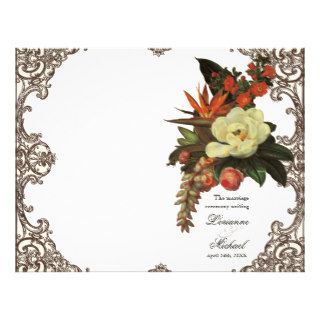 Magnolias n Bird of Paradise   Wedding Program Custom Flyer