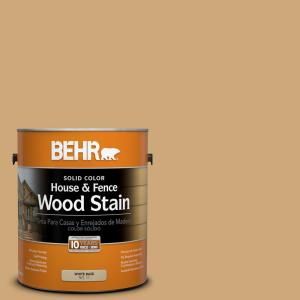 BEHR 1 gal. #SC 127 Beach Beige Solid Color House and Fence Wood Stain 01101