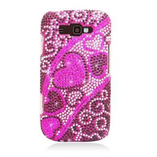 Boundle Accessory for At&t Samsung Focus 2 i667   Heart Rhinestone Designer Hard Case Protector Cover + Lf Stylus Pen + Lf Screen Wiper: Cell Phones & Accessories