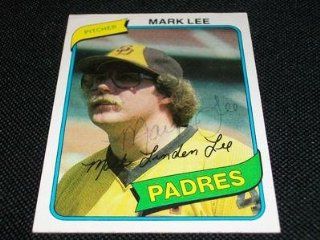 San Diego Padres Mark Lee Auto Signed 1980 Topps Card #557 TOUGH N: Sports Collectibles