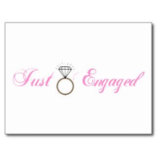 Just Engaged (Diamond Engagement Ring) Postcard
