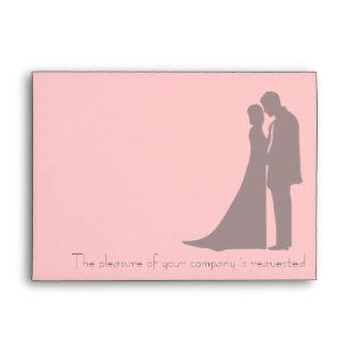 Bride and Groom silhouette elegant envelope